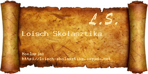 Loisch Skolasztika névjegykártya
